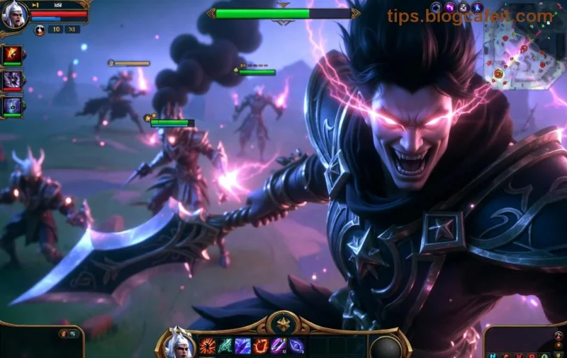 Príklad kontroly videnia s ružovými wardmi na rieke v LoL