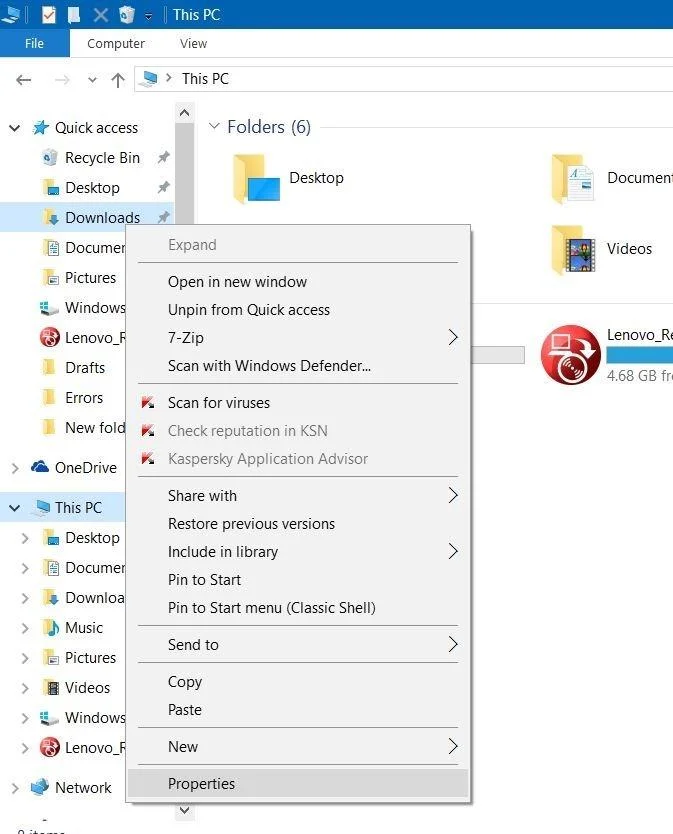 Åtgärda felet att öppna nedladdningsmappen i Windows 10 för långsamt