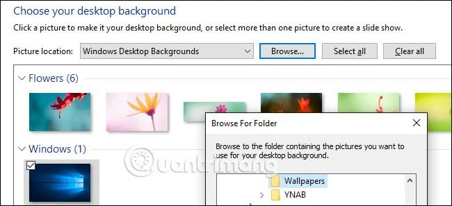 Instruktioner för att installera olika bakgrundsbilder på varje Windows 10-skärm