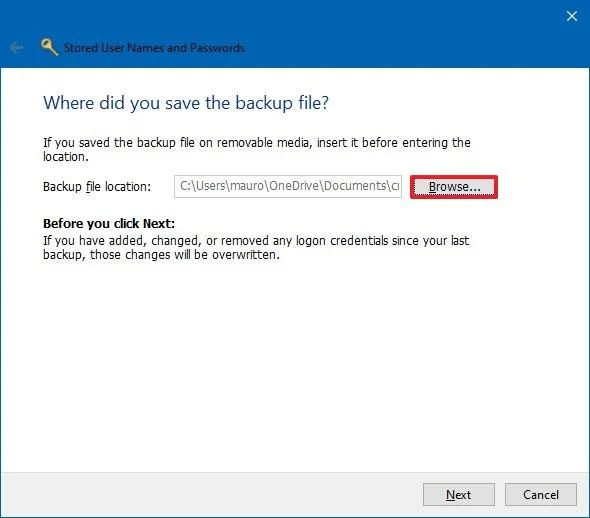 Credential Managerin käyttäminen Windows 10:ssä