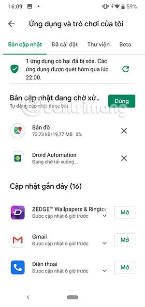 Pokyny na aktualizáciu aplikácií pre Android