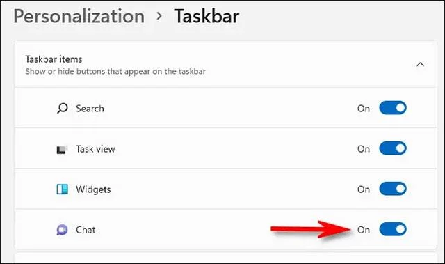 Jak odstranit ikonu "chat" na hlavním panelu Windows 11