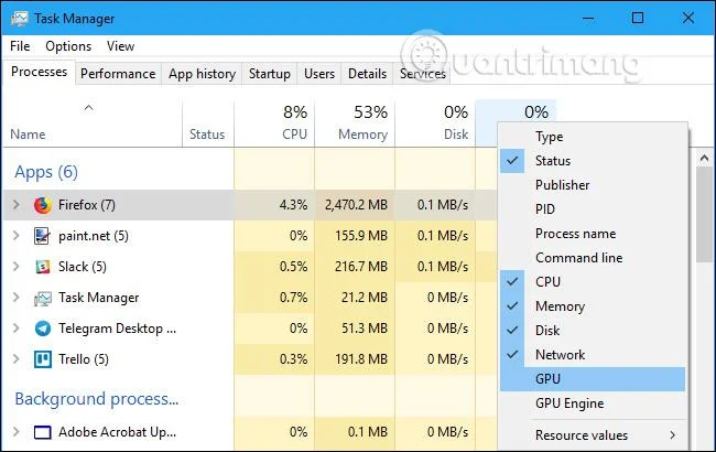Hur man övervakar GPU-prestanda i Windows 10 Task Manager