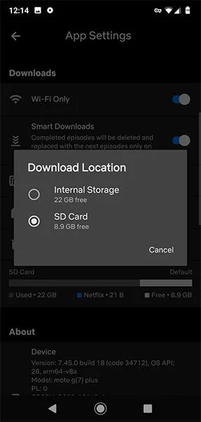 Jak přenést stažený obsah Netflix na SD kartu v systému Android