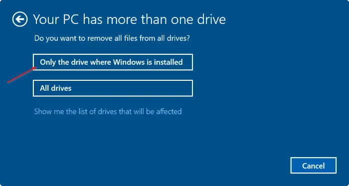Återställ Windows 10 till sitt ursprungliga tillstånd