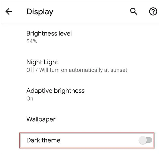 Hur man aktiverar systemomfattande mörkt tema på Android 10