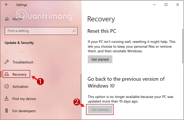 Hur man tar bort Windows 10-uppdateringen för att återgå till den gamla Windows-versionen