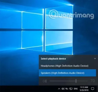 Инструкции за превключване на слушалки и високоговорители в Windows 10