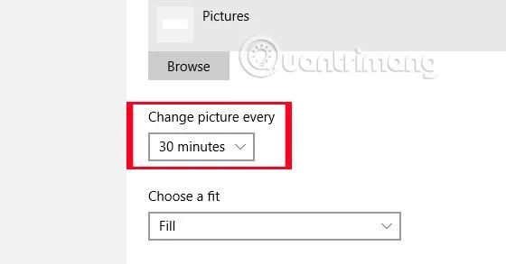 Instruktioner för att ställa in en timer för att ändra Windows 10-bakgrund