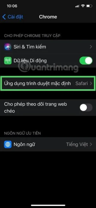 Instruktioner för att installera Google Chrome som standardwebbläsare på iOS 14