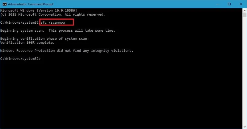 Използвайте командата SFC scannow, за да коригирате грешки в системния файл на Windows 10