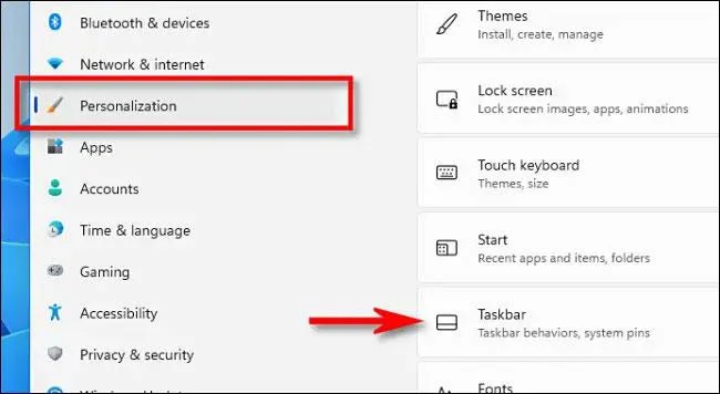 Jak zarovnat ikonu na hlavním panelu Windows 11 doleva