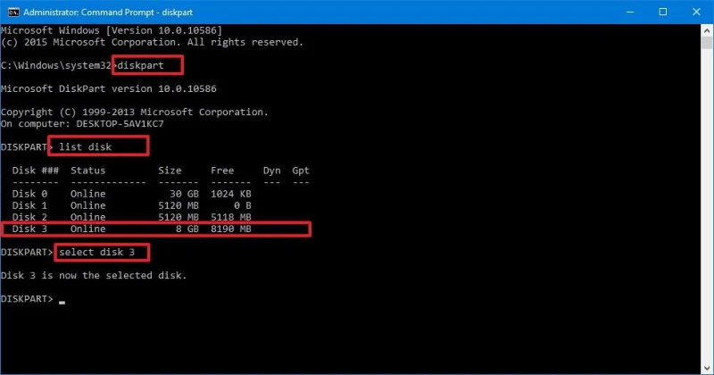 Använd DiskPart för att formatera och rengöra bärbara hårddiskar i Windows 10
