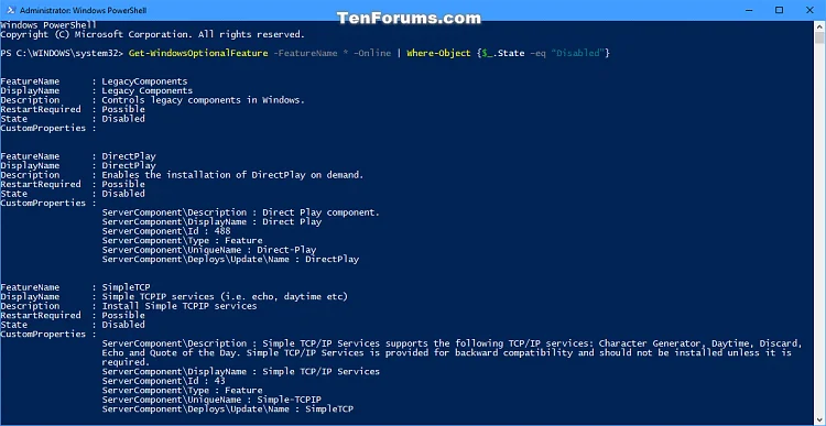 Ako povoliť alebo zakázať funkcie systému Windows v systéme Windows 10