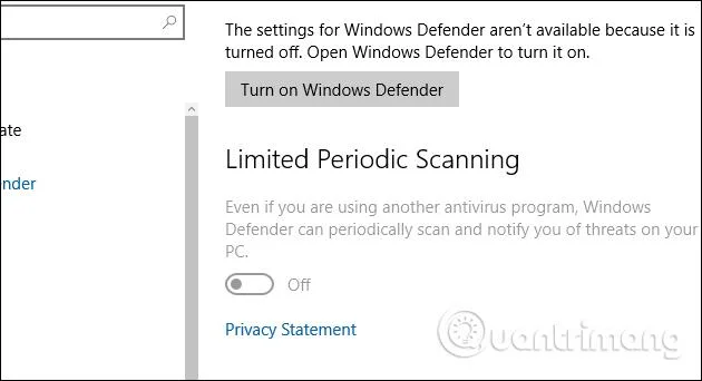Stäng av Windows Defender (Windows Security) på Windows 10, Windows 11