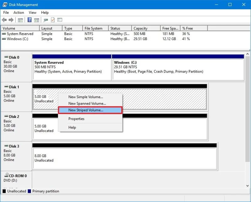 Hur man kombinerar flera hårddiskar till en volym på Windows 10