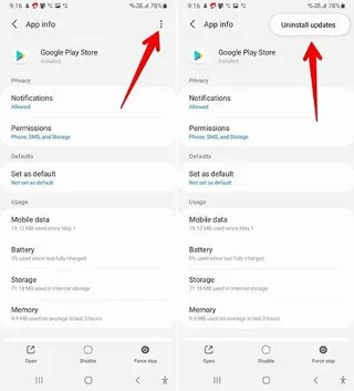 Hur man avinstallerar och installerar om Google Play Store på Android
