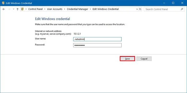 Credential Managerin käyttäminen Windows 10:ssä