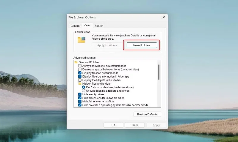 3 måter å tilbakestille mappevisningsinnstillinger til standard i Windows 11