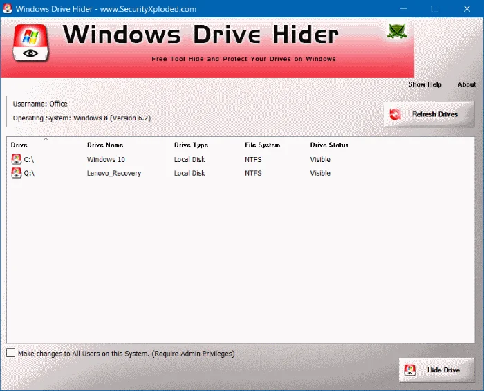 3 sätt att dölja återställningspartition på Windows 10/8.1/7