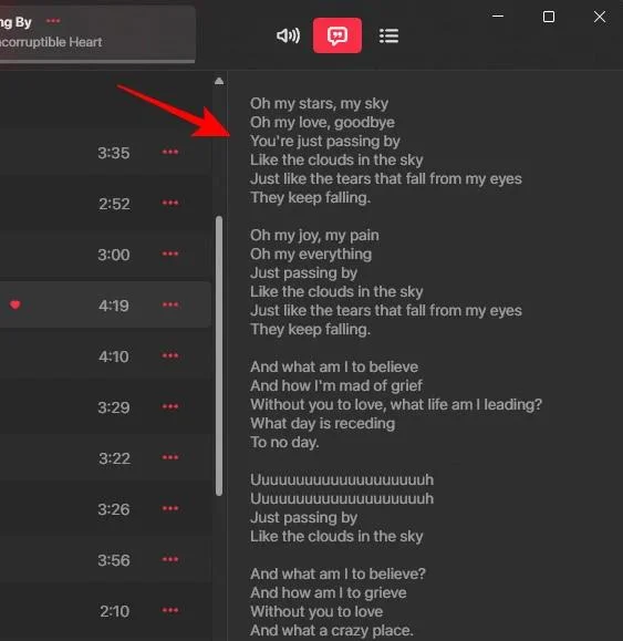 Hur man lägger till texter till Apple Music Windows
