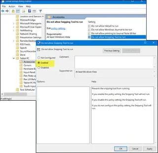 Инструкции за активиране или деактивиране на инструмента за изрязване в Windows 10 Инструкции за активиране или деактивиране на инструмента за изрязване в Windows 10