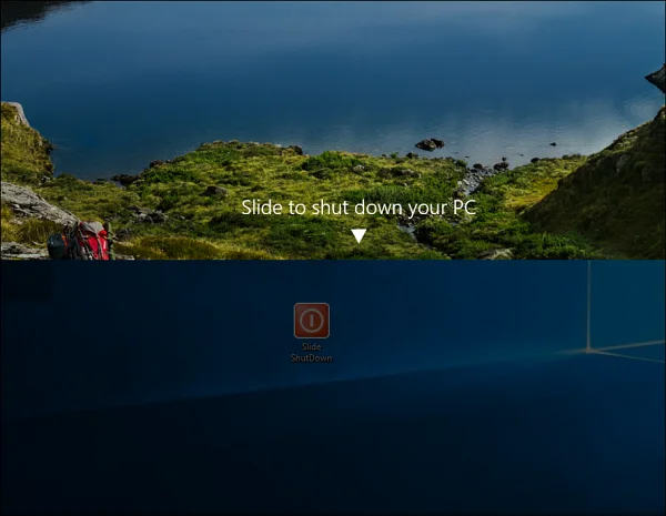 Instruktioner för att skapa Slide to Shut Down-genväg på Windows 10-dator