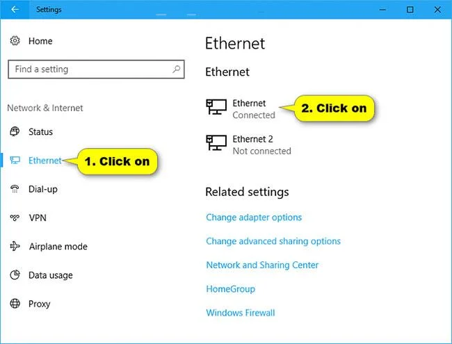 Как да активирате/деактивирате функцията за измерване на Ethernet връзка в Windows 10 Как да активирате/деактивирате функцията за измерване на Ethernet връзка в Windows 10