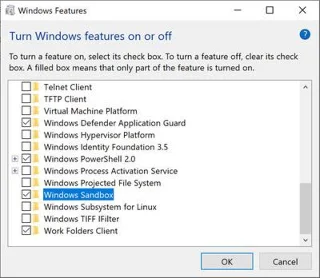 Aktivera Windows Sandbox på Windows 10 för att köra opålitliga .exe-filer