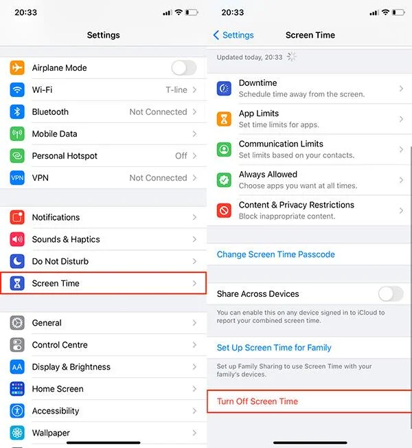 Hur man stänger av skärmtid på iPhone och Mac Hur man stänger av skärmtid på iPhone och Mac