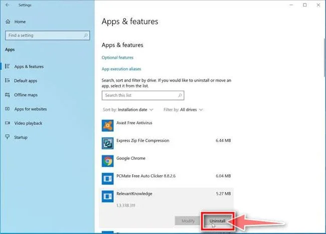 Ta bort skadlig programvara (skadlig programvara) helt på Windows 10-datorer