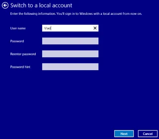 Instruktioner för att konvertera ett Microsoft-konto till ett lokalt konto på Windows 10/8.1