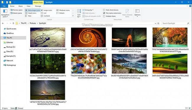 Hur man laddar ner Windows 10 låsskärmbild från Spotlight till din enhet