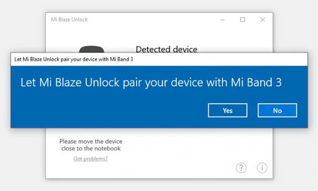 Hur man låser upp Windows laptop med Mi Band 3/Mi Band 4