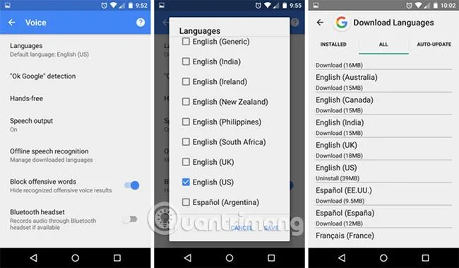 Aktivera funktionen Tal-till-text på Android