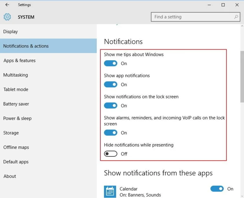 Så här anpassar och inaktiverar (stänger av) Action Center på Windows 10