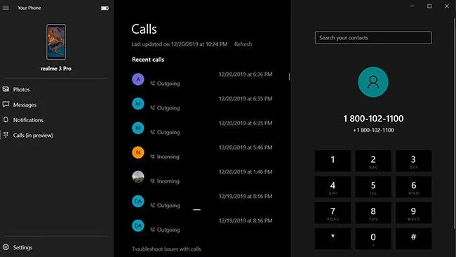 Så här ringer du samtal från Windows 10 med appen Din telefon Så här ringer du samtal från Windows 10 med appen Din telefon