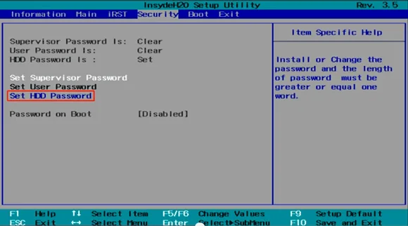 Hur man ställer in ett hårddisklösenord i Windows 10
