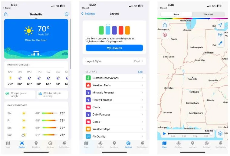 9 bästa väderapparna för iPhone