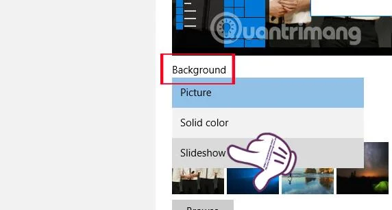 Instruktioner för att ställa in en timer för att ändra Windows 10-bakgrund