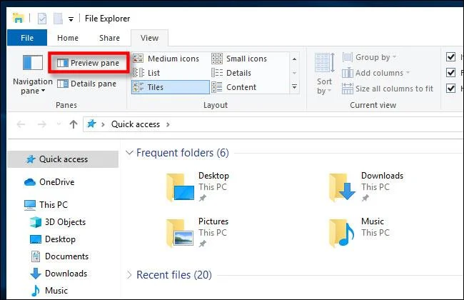 Как да покажете панела за визуализация на File Explorer в Windows 10/11