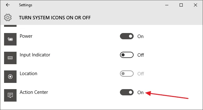 Så här anpassar och inaktiverar (stänger av) Action Center på Windows 10