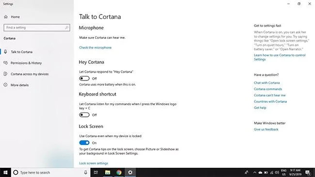 Stäng av Cortana på Windows 10