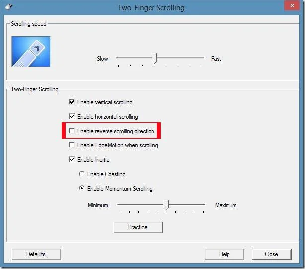 Instruktioner för att ändra rullningsriktningen för Windows 10-pekplattan