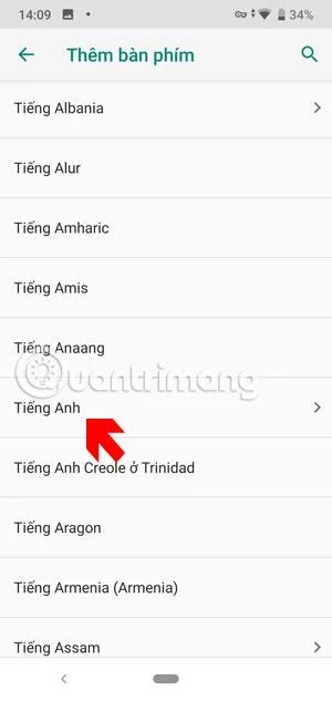 Pokyny pro přepínání vietnamštiny a angličtiny na klávesnici Gboard