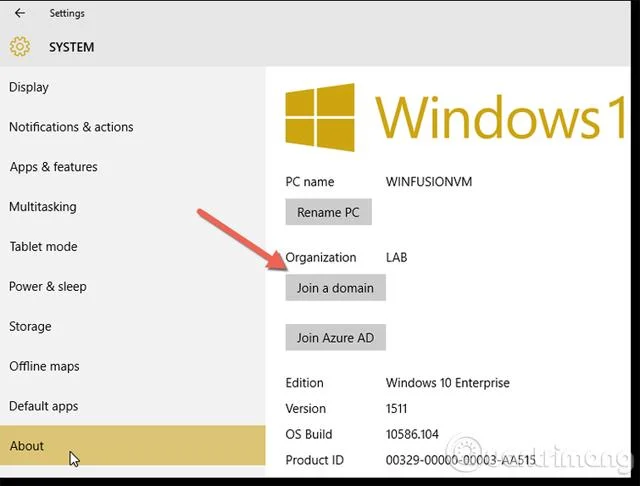Instruktioner för att gå med i en domän i Windows 10