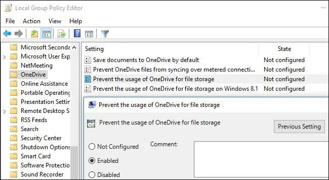Steg för att inaktivera eller helt ta bort OneDrive-appen på Windows 10