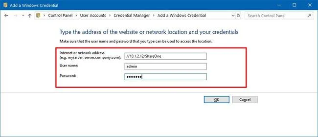 Credential Managerin käyttäminen Windows 10:ssä