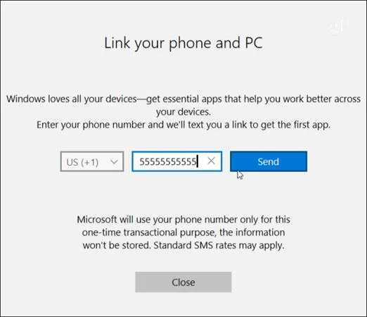 Anslut Android-telefon till Windows 10 med Fortsätt på PC