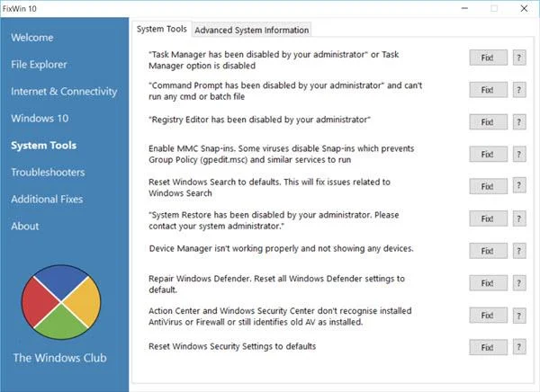 Åtgärda Windows 10-fel med bara ett klick med FixWin